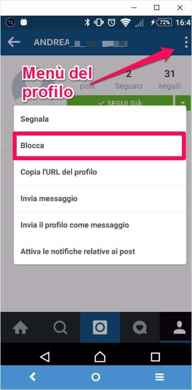 Come bloccare una persona su Instagram