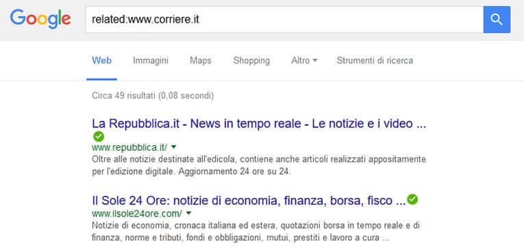 Come cercare con Google - ricerche correlate