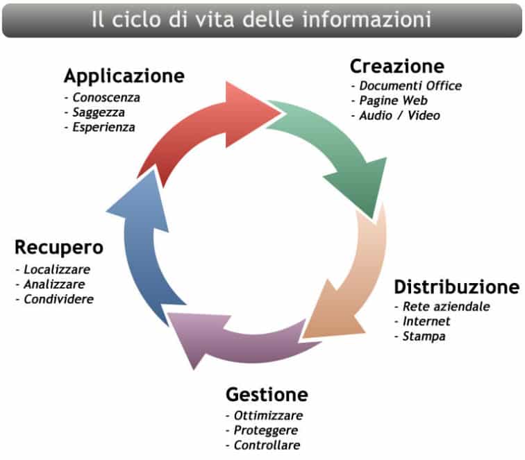 Il ciclo di vita delle informazioni