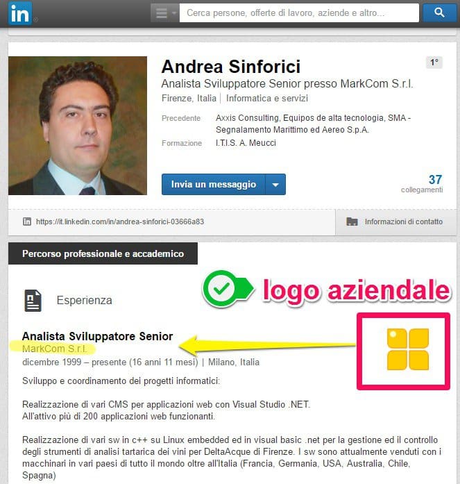 aggiungi esperienza lavorativa