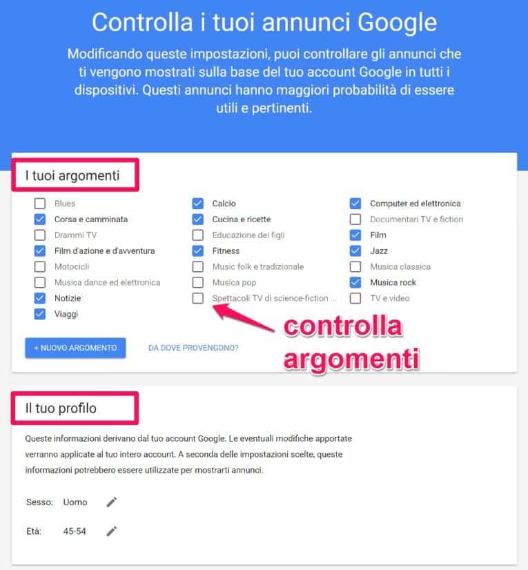 proteggere-privacy-google-controlla-annunci