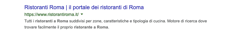 esempio snippet seo